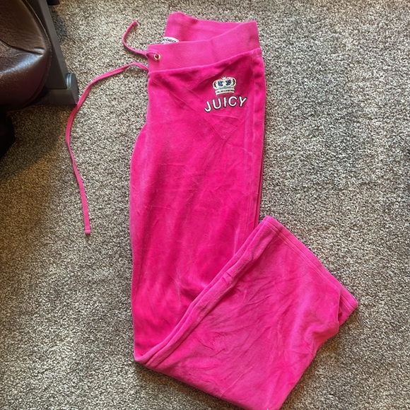 Juicy Couture Fuchsia pink  Velour Track pants - Picture 1 of 6